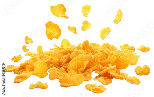 PNG Corn flakes plant food breakfast cereal.