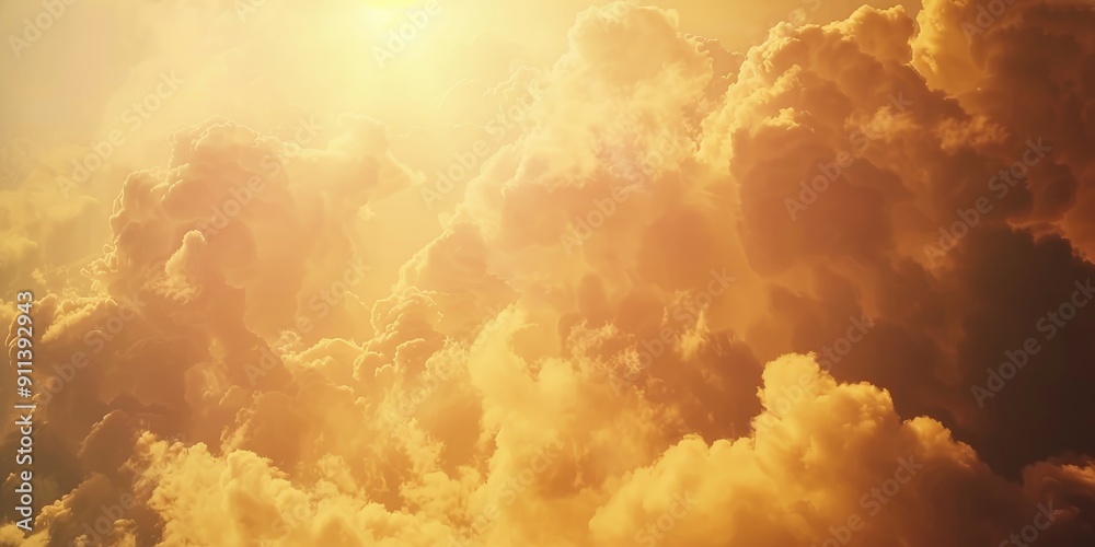 Fototapeta premium Clouds in the sky on a scorching summer day