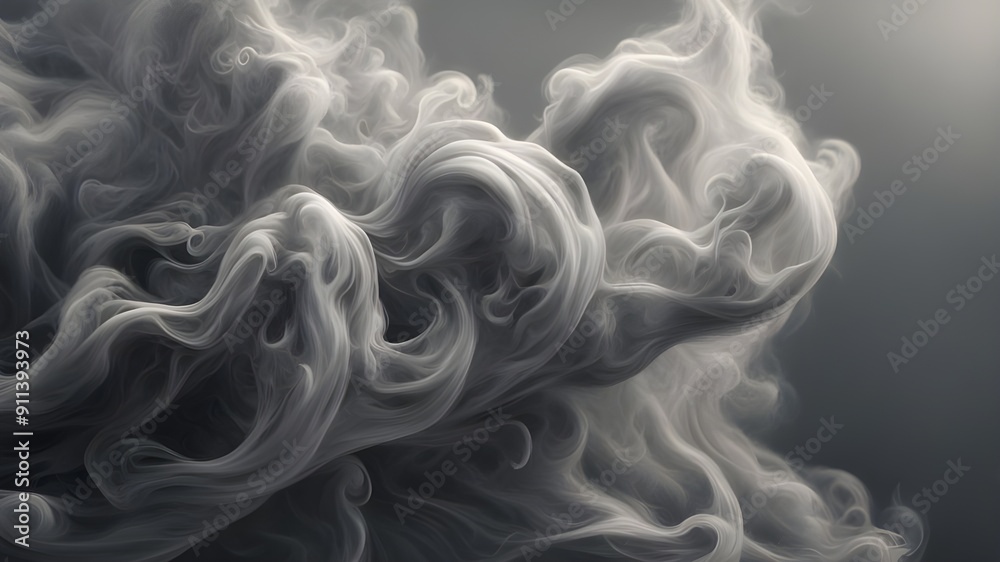 silver and gray smoke or cloudy silver and gray smoke or cloudy