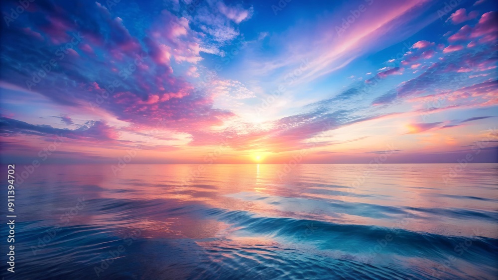 Obraz premium Ethereal Sunset Over a Dreamy Sea Generative AI