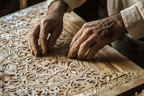 hands of a man mad wooden work