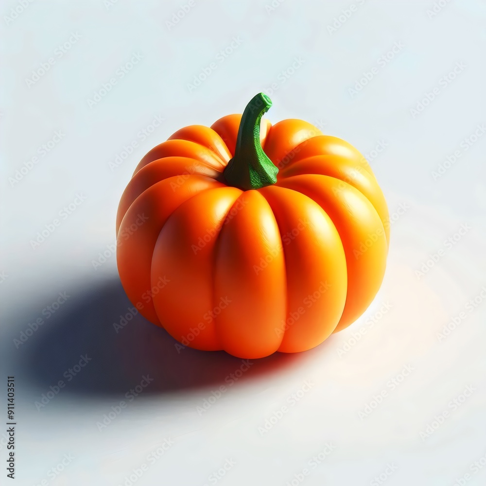 ripe pumpkin on a light background, 3d illustration ripe pumpkin on a light background, 3d illustration