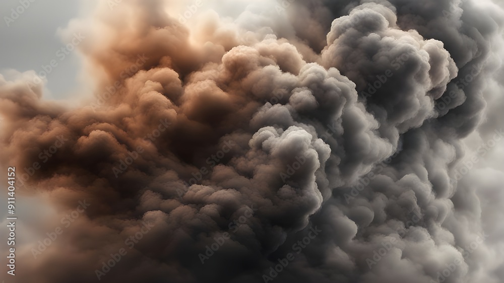 brown and gray smoke or cloudy brown and gray smoke or cloudy