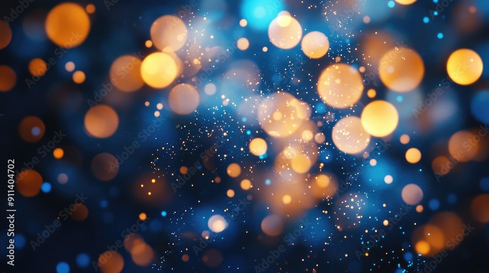 Defocused particles creating a sparkling bokeh effect Defocused particles creating a sparkling bokeh effect