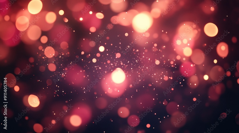 Defocused particles creating a sparkling bokeh effect Defocused particles creating a sparkling bokeh effect