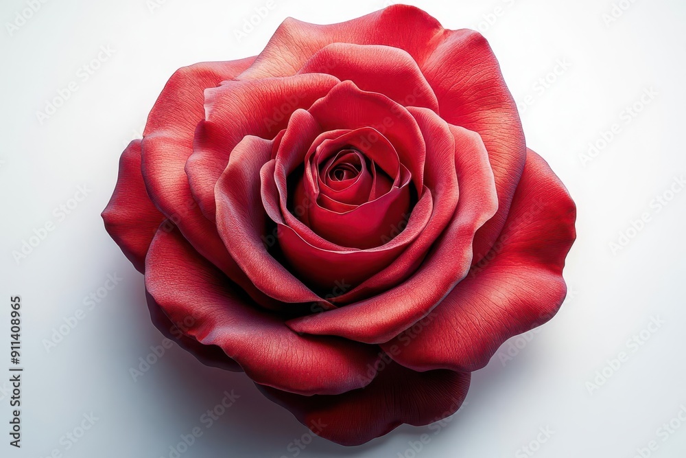 delicate beauty photorealistic red rose in full bloom with velvety petals and intricate details isolated on pure white background delicate beauty photorealistic red rose in full bloom with velvety petals and intricate details isolated on pure white background
