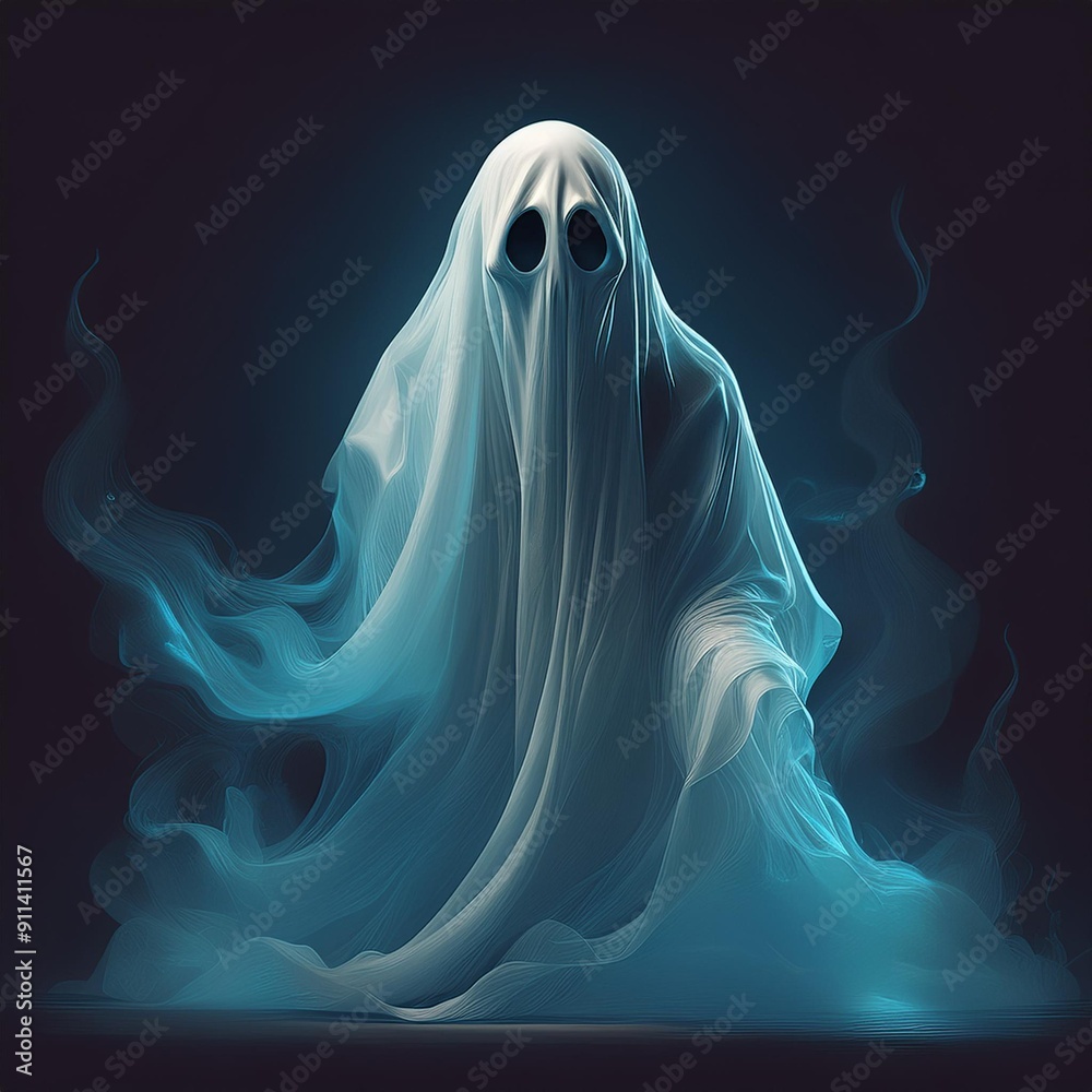 Isolated traditional ghost spirit Isolated traditional ghost spirit