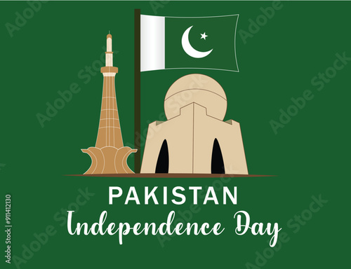 Pakistan , Happy Independence Day , 14 August , Pakistan Flag , Vector , Post