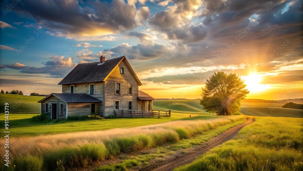 Golden Hour on the Farm AI generated Golden Hour on the Farm AI generated