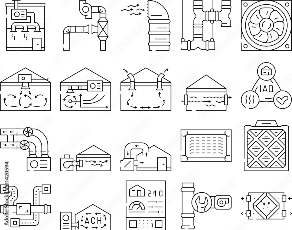 air ventilation cold wind heat icons set vector. conditioner condition, flow climate, hot technology, fresh house, control cool air ventilation cold wind heat black contour illustrations air ventilation cold wind heat icons set vector. conditioner condition, flow climate, hot technology, fresh house, control cool air ventilation cold wind heat black contour illustrations