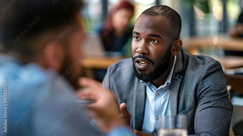 Businessman Discussing With Partner Businessman Discussing With Partner