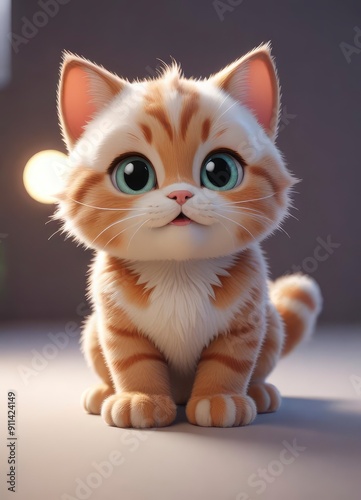 cute Baby cat background , ai