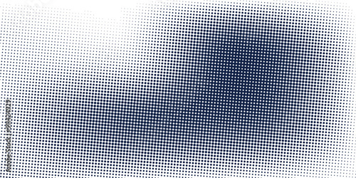 Vector abstract blue background frame of geometric shapes. Circular ornament. Pattern of dots, particles, molecules, fragments
