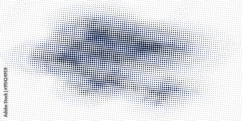 Vector abstract blue background frame of geometric shapes. Circular ornament. Pattern of dots, particles, molecules, fragments