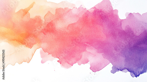 Abstract watercolor background with layered hues Water color on white background