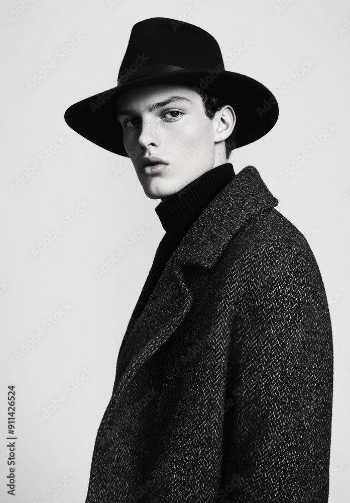 Handsome man in a elegant hat and coat. Fall winter fashion concept. Handsome man in a elegant hat and coat. Fall winter fashion concept.
