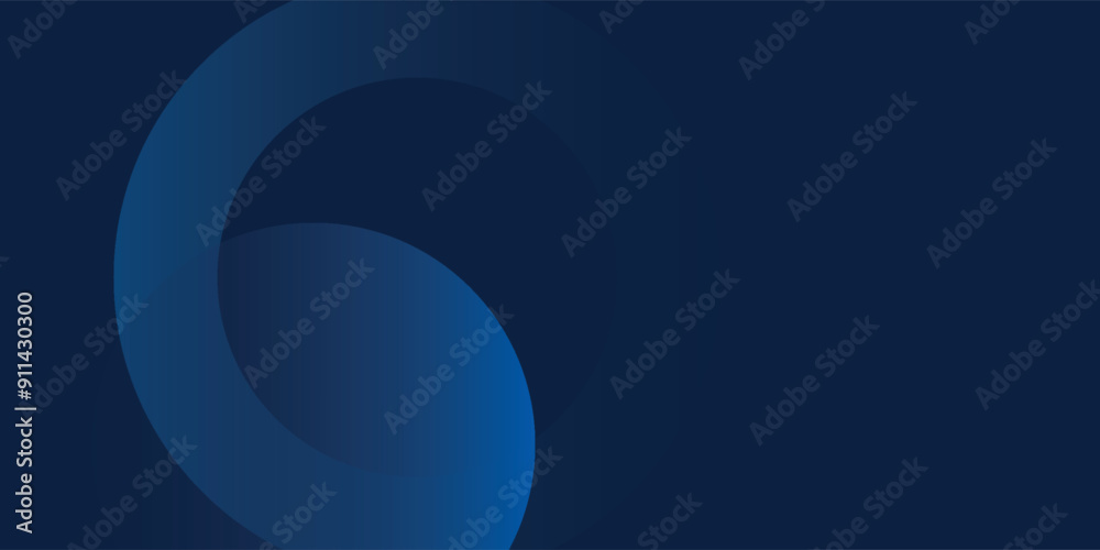 Modern abstract gradient dark navy blue banner. Minimal geometric dark blue light banner background abstract design. Vector abstract graphic design