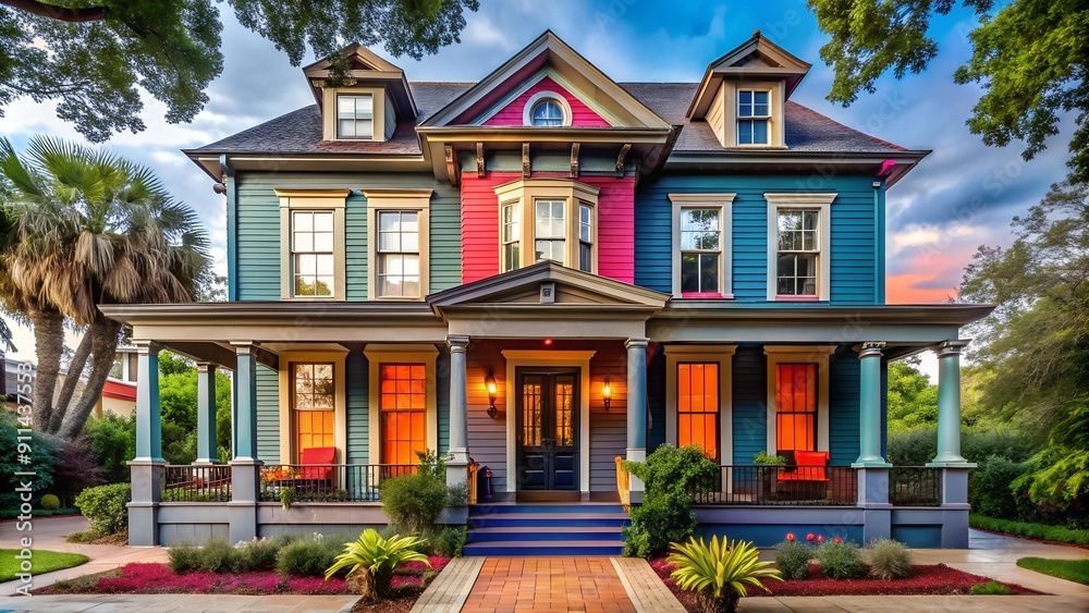 A Symphony of Hues: Reimagining a Historic Home with Vibrant Color Generative AI A Symphony of Hues: Reimagining a Historic Home with Vibrant Color Generative AI