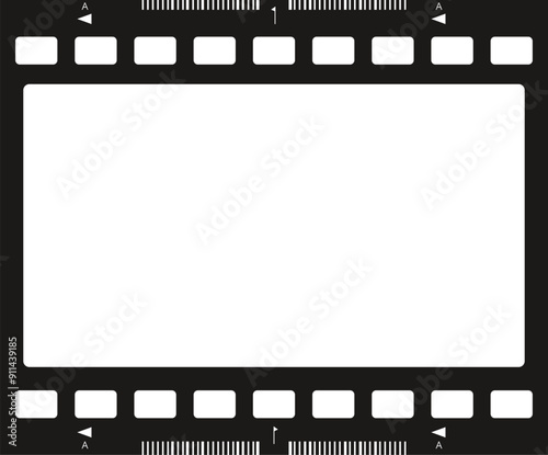 Grunge film strips. Old retro cinema movie strip. Video recording. Vector illustration.