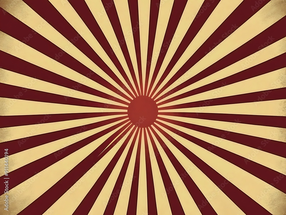 Obraz premium Abstract Sunburst brown, maroon background. with sunburst rays vector presentation template design, vintage poster, circus poster, background design template for your business project.
