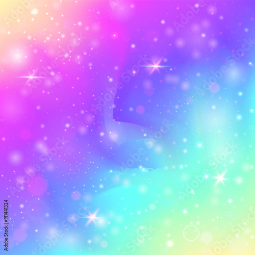 Blue Abstract Pattern. Purple Pastel Background. Magic Invitation. Iridescent Cosmic Effect. Pink Unicorn Gradient. Princess Hologram. Kawaii Glitter. Dream Princess Hologram.