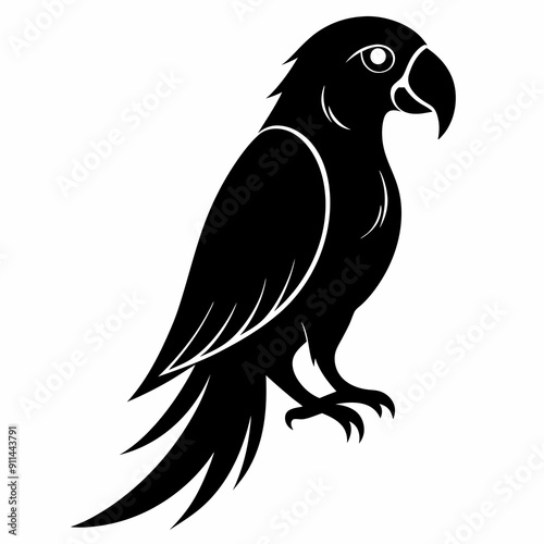 Parrot Black silhouette