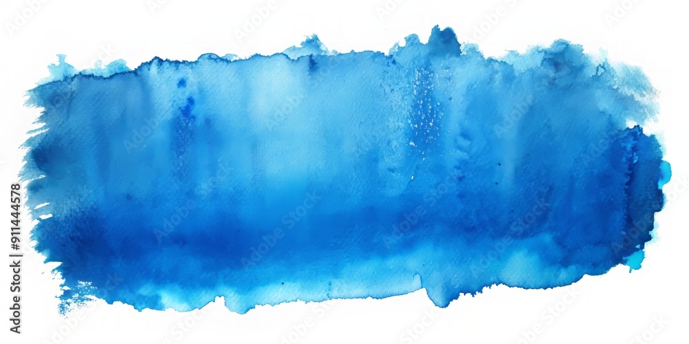 Abstract wet brush stroke of blue watercolor paint on a white background, creating a grungy, hand-drawn texture perfect for adding text or design elements. Abstract wet brush stroke of blue watercolor paint on a white background, creating a grungy, hand-drawn texture perfect for adding text or design elements.