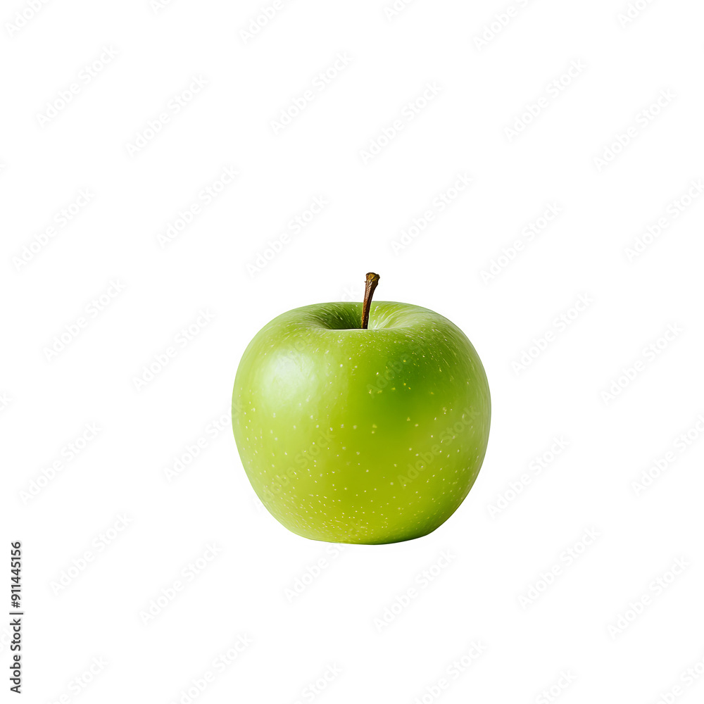 Fresh green apple on transparent background. Fresh green apple on transparent background.