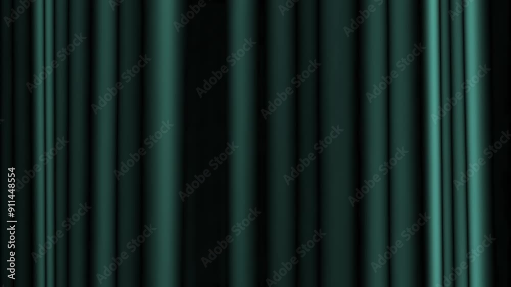 Green curtains background flowing Green curtains background flowing