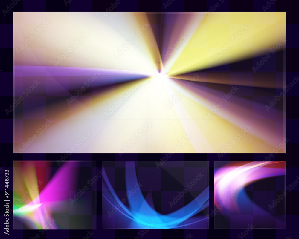 Glass with light effect. Bohemian stained glass.
