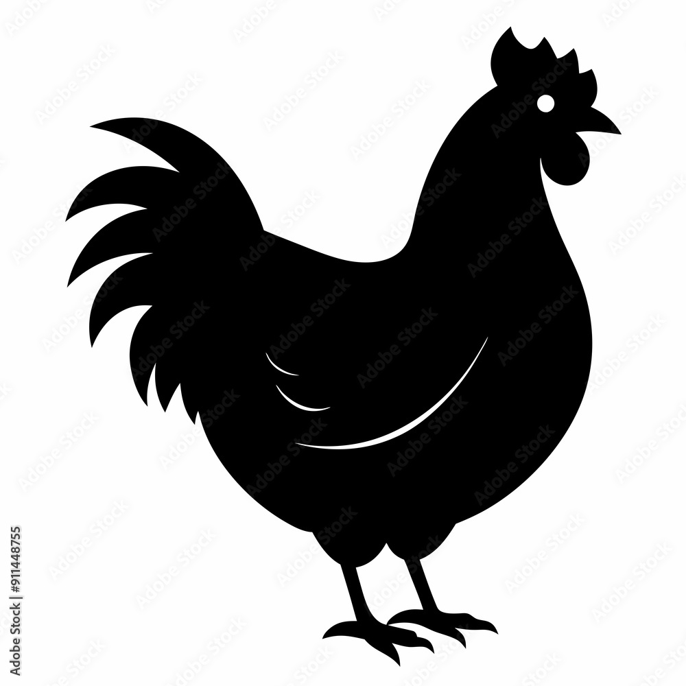 Hen Black silhouette Hen Black silhouette