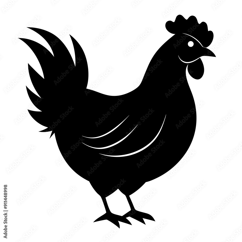 Hen Black silhouette Hen Black silhouette