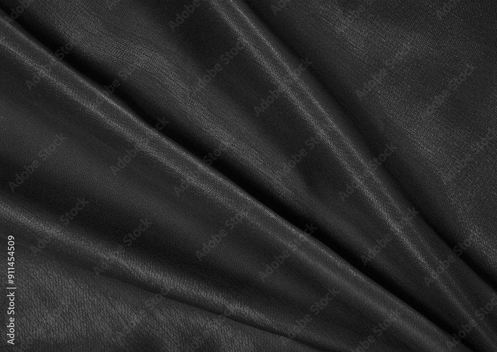 Fototapeta premium Indigo color cloth texture photo background. Natural textile material pattern cover. Black and white monochrome grayscale photo
