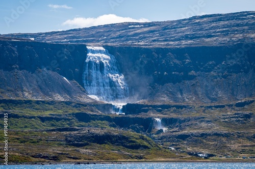 Dynjandi Waterfall near Isafjordur Iceland  photo