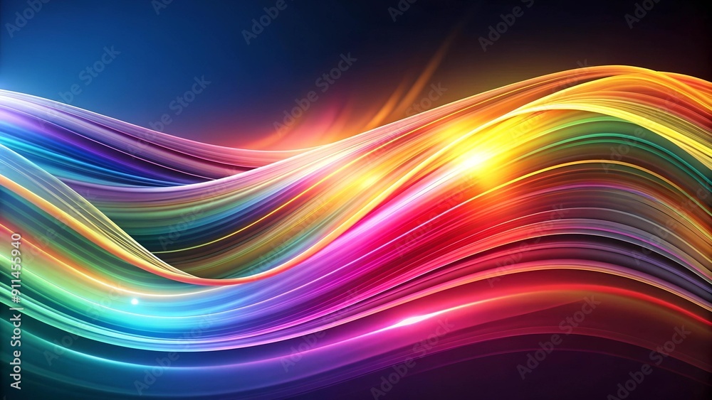 Abstract Colorful Wavy Lines Pattern - A Symphony of Hues and Movement generative AI Abstract Colorful Wavy Lines Pattern - A Symphony of Hues and Movement generative AI