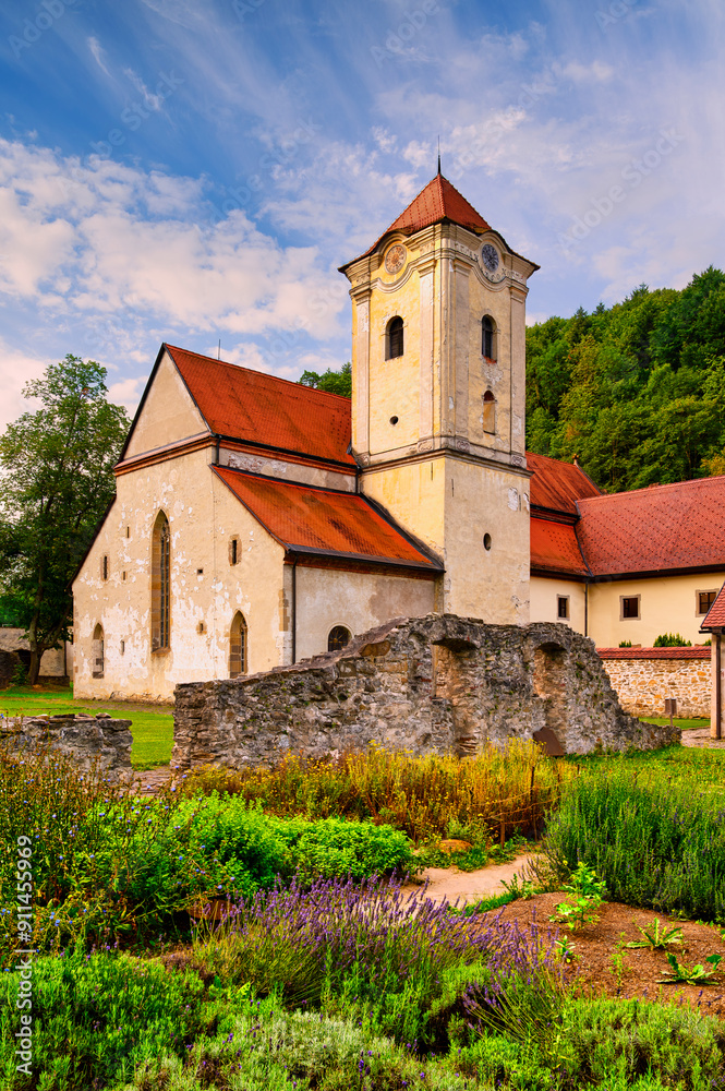 The Carthusian monastery in the village of Červený Kláštor at the foot of the Pieniny Mountains in Slovakia The Carthusian monastery in the village of Červený Kláštor at the foot of the Pieniny Mountains in Slovakia