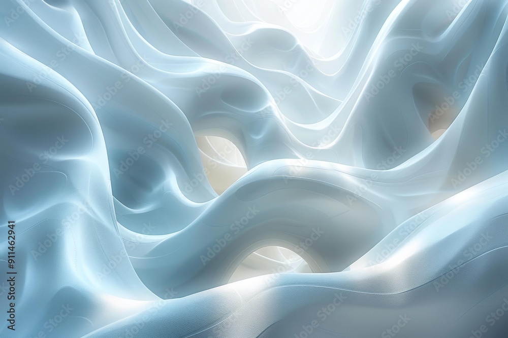 Obraz premium Abstract Artwork of Ice Floe Patterns | Digital Painting