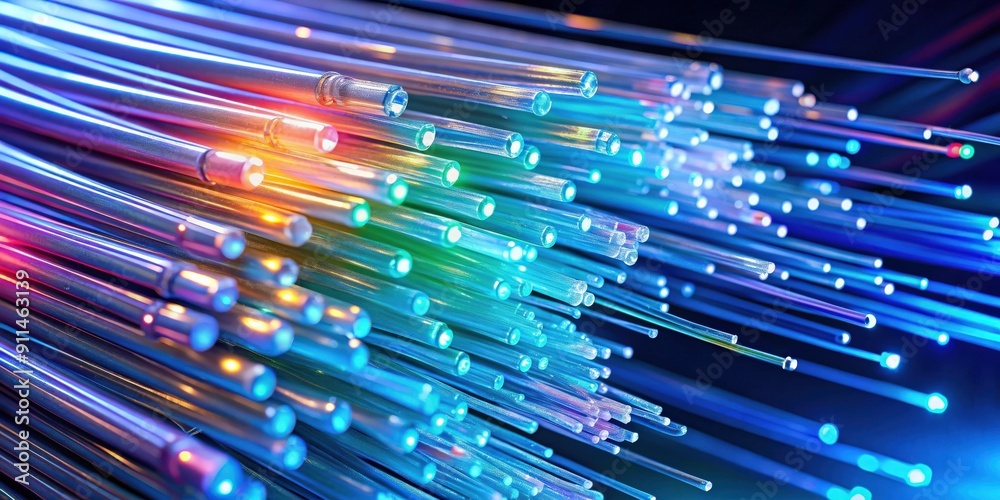 Close-up of internet optical fiber cables with futuristic technology , internet, optical fiber, cables, technology Close-up of internet optical fiber cables with futuristic technology , internet, optical fiber, cables, technology