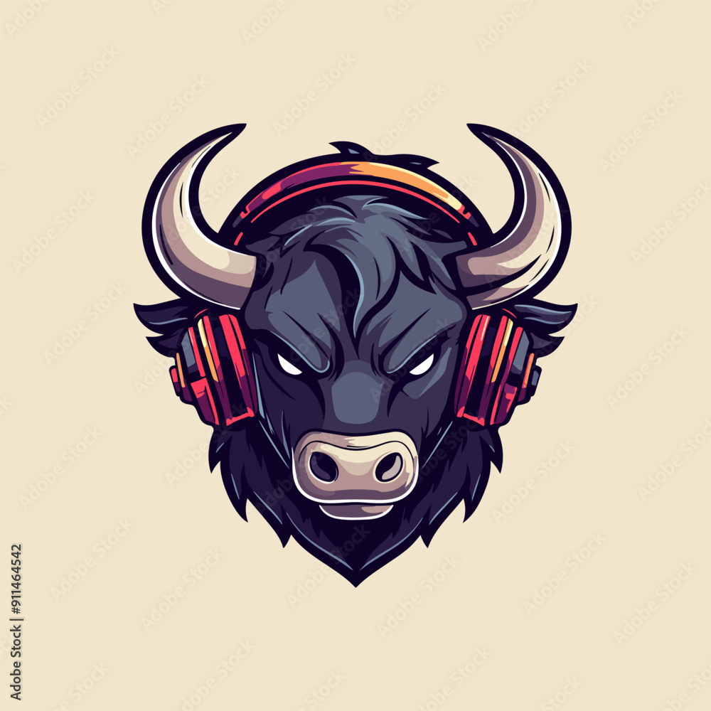 mascot bull esports logo template mascot bull esports logo template