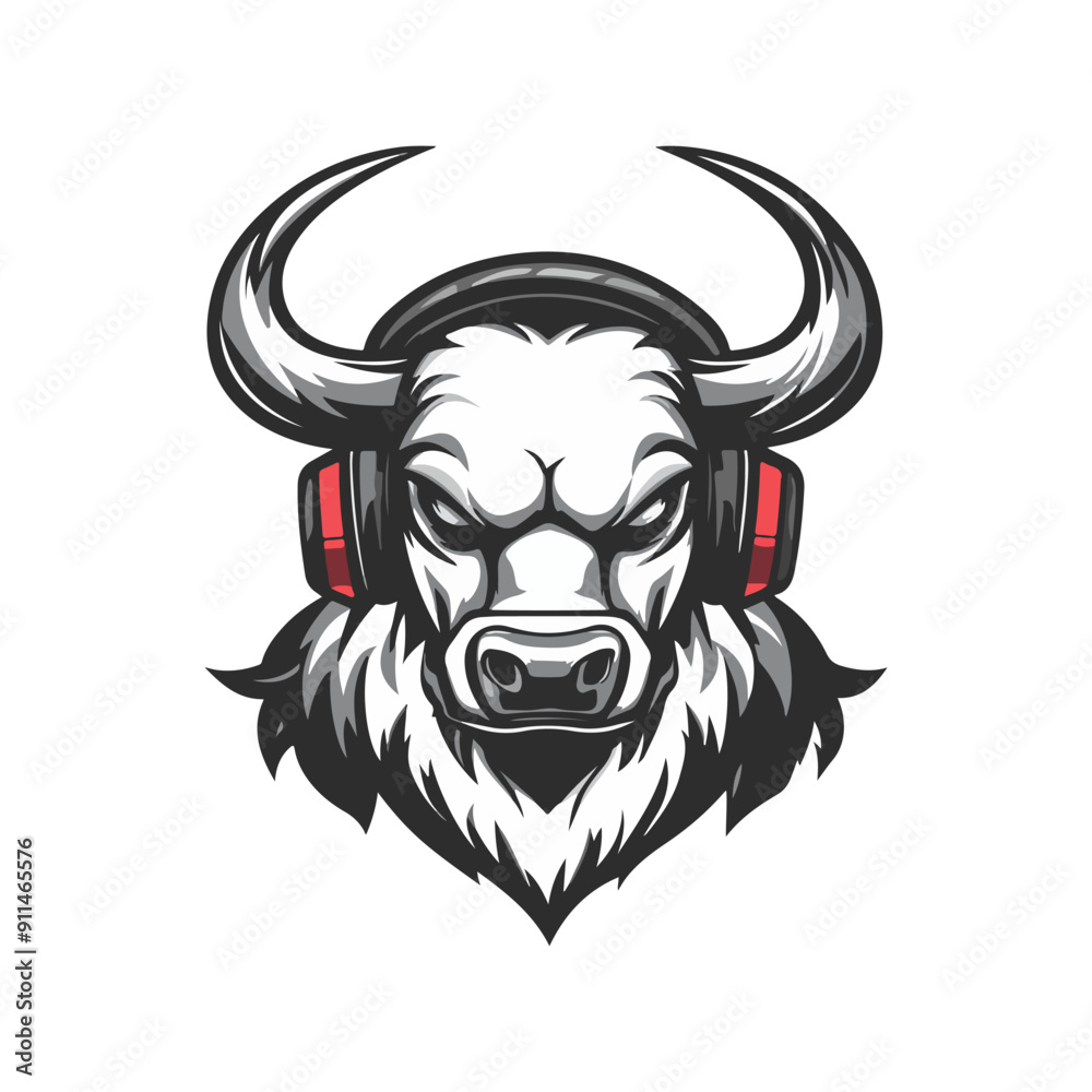 mascot bull esports logo template mascot bull esports logo template