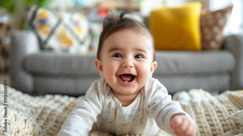 an Adorable Middle-Eastern Baby Laughing an Adorable Middle-Eastern Baby Laughing