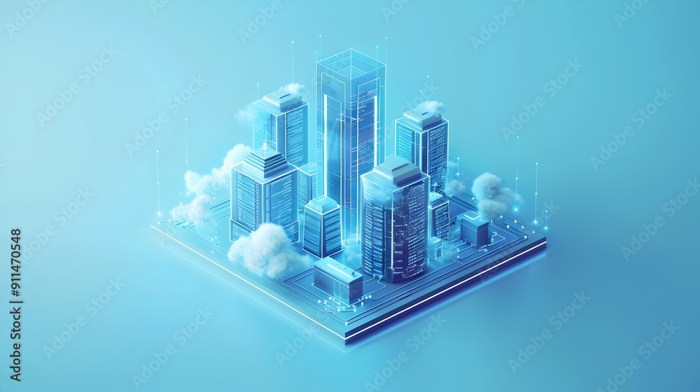 Futuristic Isometric Icon Representing Digital Internet Access and Connectivity Futuristic Isometric Icon Representing Digital Internet Access and Connectivity
