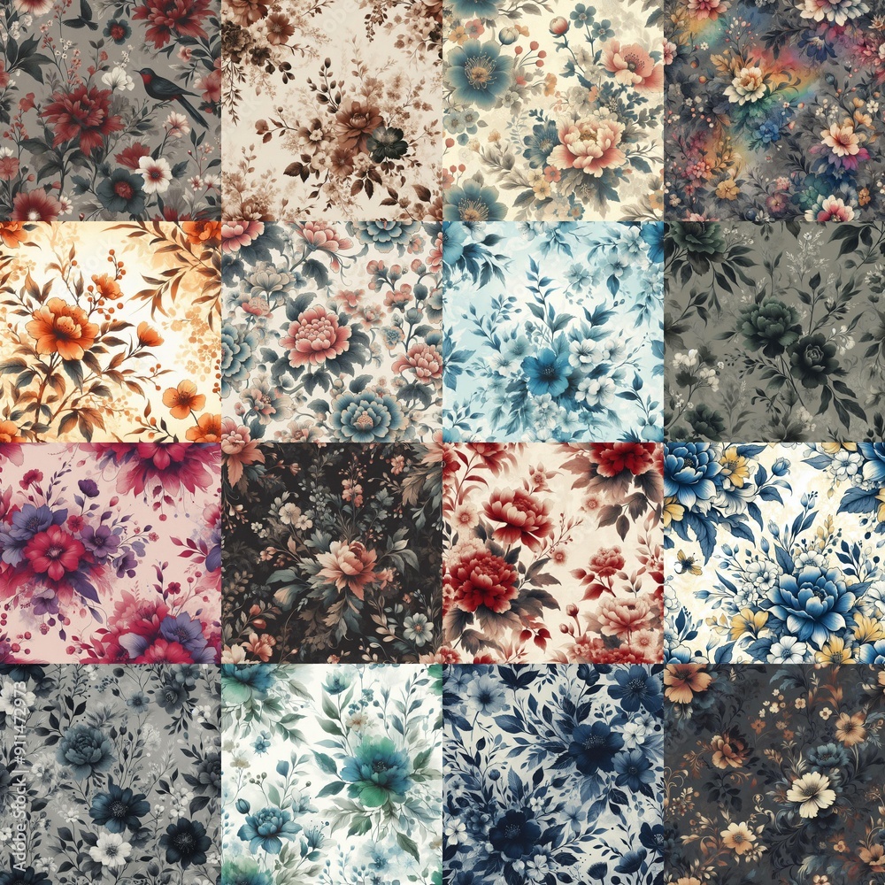 beautiful flowers in ink draw style. AI generated illustration beautiful flowers in ink draw style. AI generated illustration