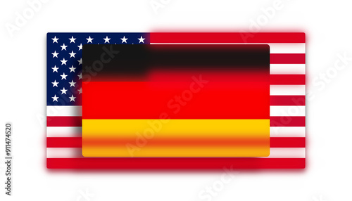 flag of Germany and flag of...