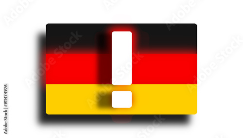 flag of Germany and exclama...