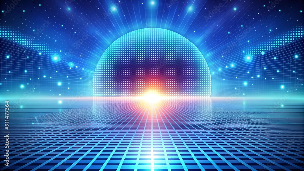 Retrofuturistic Pixelated Dreamscape generative AI Retrofuturistic Pixelated Dreamscape generative AI