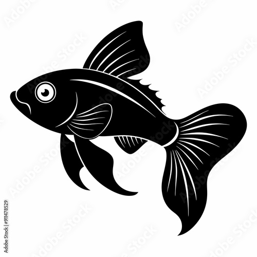 Guppy Black silhouette