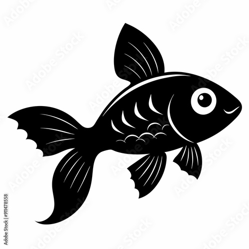 Guppy Black silhouette