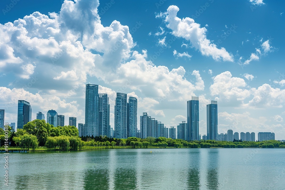 Urban Cityscape Background With Modern Skyline in Metropolitan Environment Urban Cityscape Background With Modern Skyline in Metropolitan Environment