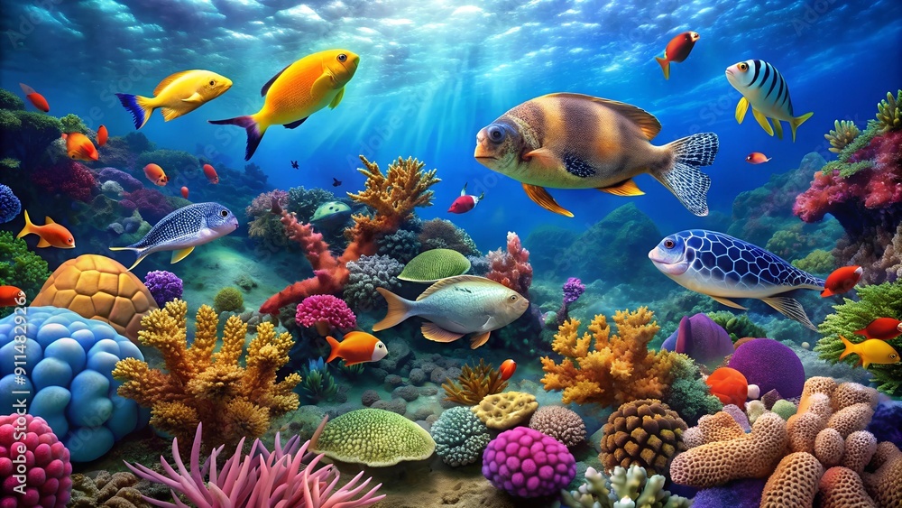 Vibrant Reef Symphony: A Celebration of Ocean Life Generative AI Vibrant Reef Symphony: A Celebration of Ocean Life Generative AI